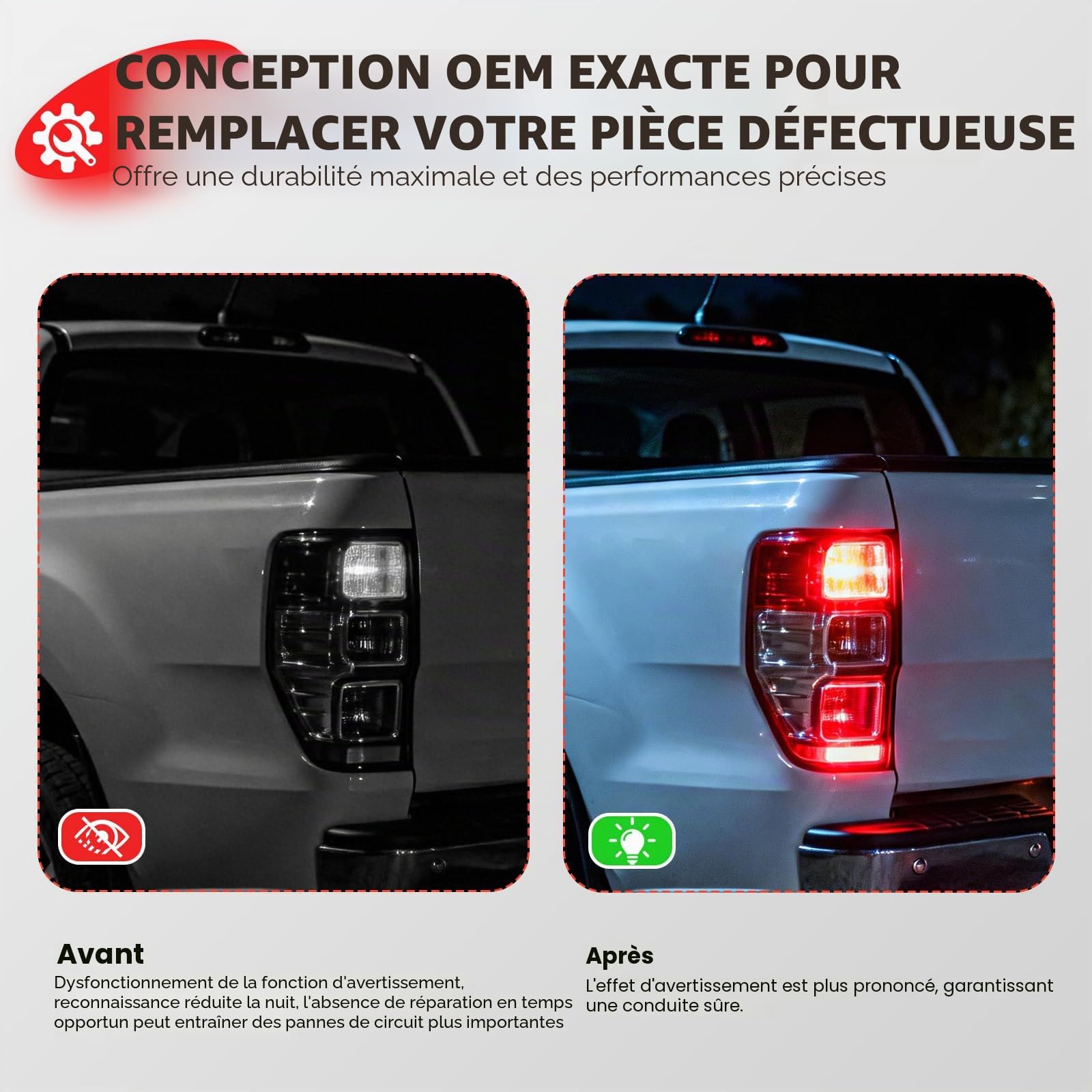 Feu Arrière Gauche Pour Ford Ranger T6 PX MK1 MK2 MK3 2012-2021