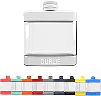 DUALIE Lookout 6oz Shatterproof Hip Flask - Undetectable Tritan Plastic, Leakproof Silicone Grip, Perfect Gift for Men & Women (White)