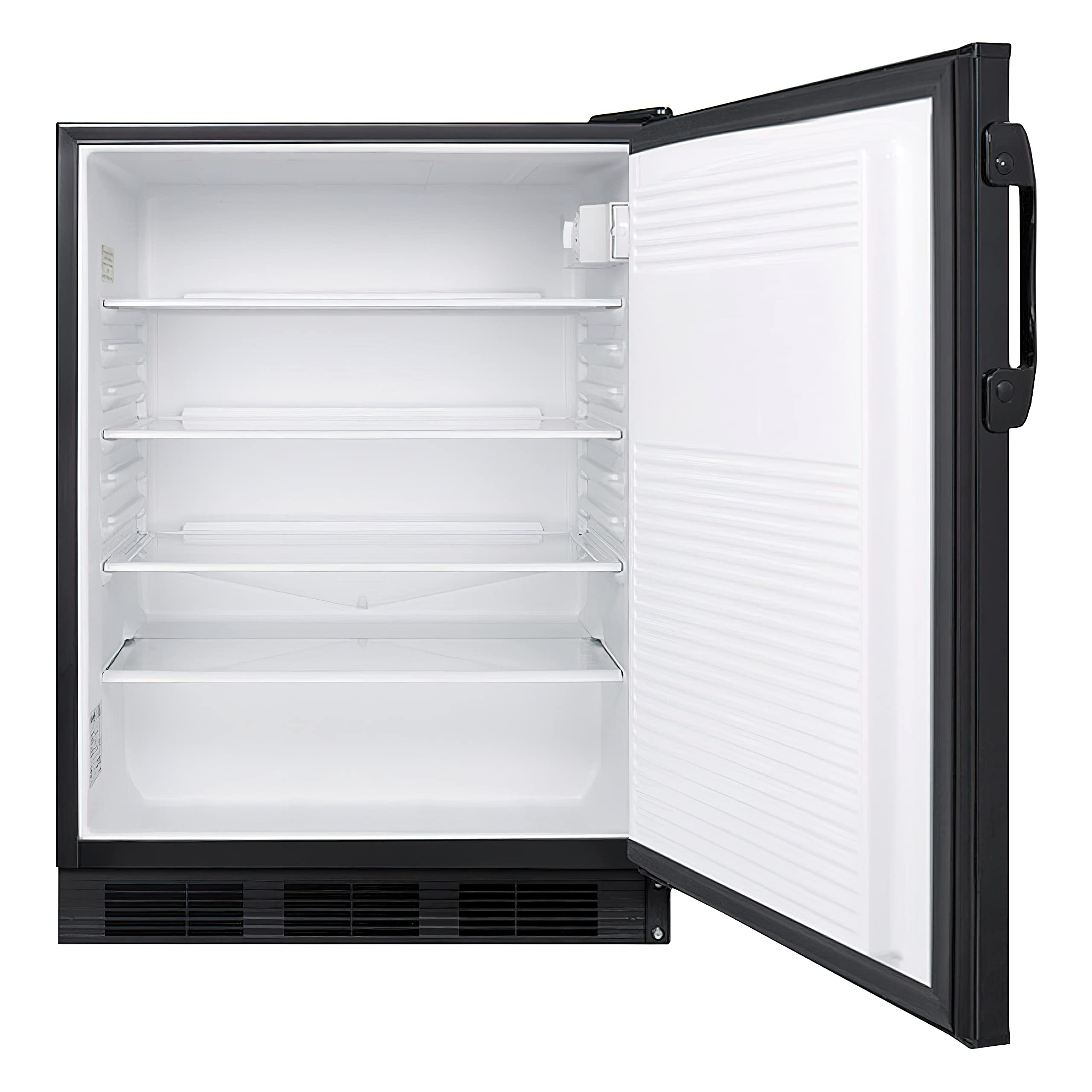 Summit 24 Inch Commercial 24" Undercounter Counter Depth Compact All-Refrigerator FF7BK - View 4 | Fridge.com