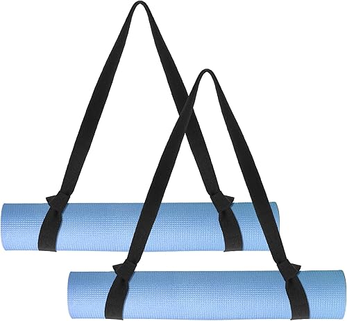 2 correas de transporte para esterilla de yoga, banda de fácil soporte, correa ajustable y duradera para llevar esterillas de ejercicio o