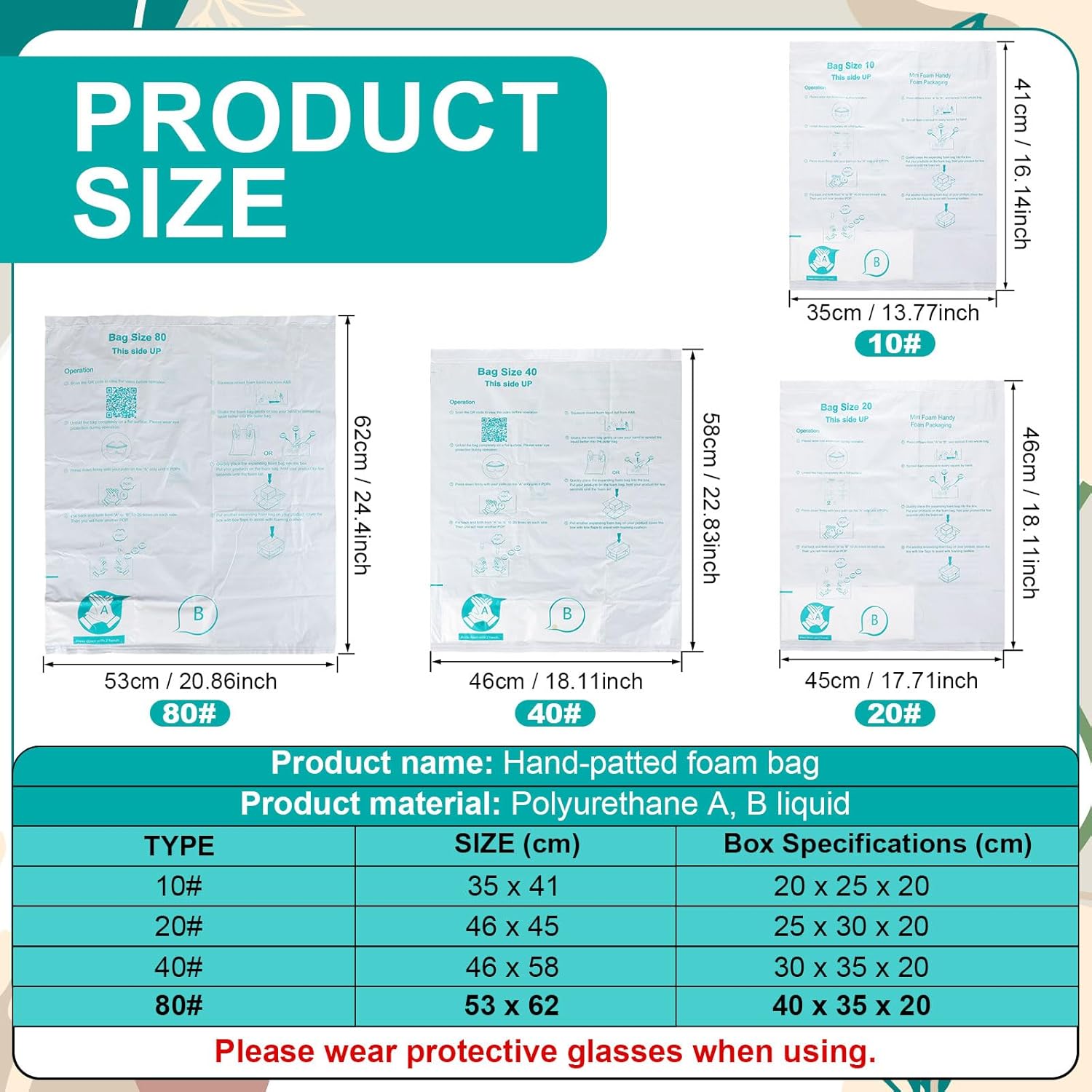 8 Pack 21'' x 23'' Expanding Packing Foam for Electronics, Fragile and Irregular Items, Instant Pack Foam Bag for Shipping, Rapid Expansion, Easy to Use