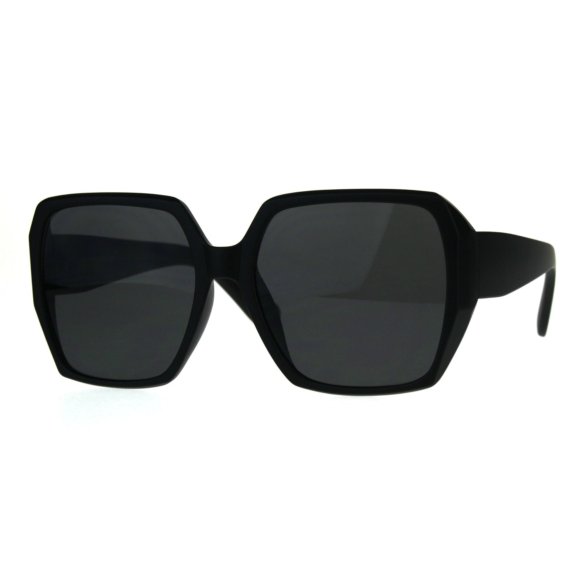 Womens Plastic Butterfly Rectangular Large Diva Sunglasses