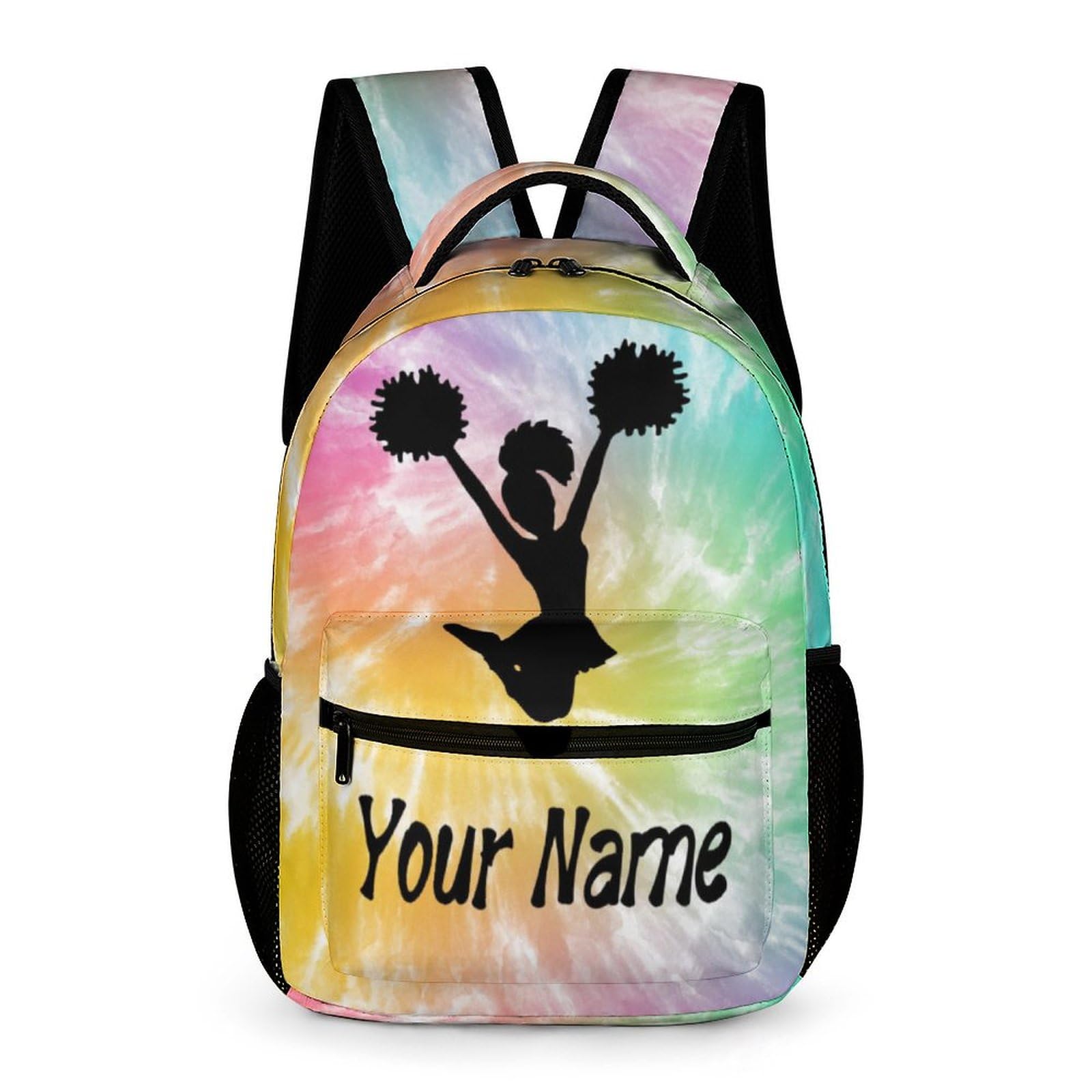 Homieblanket Custom Cheerleading Backpack for Kids Girls Boys School, 16 Inches Cute Cheer Theme Bookbag, Adjustable, Lightweight, Large Capacity,