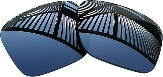 4 Pairs Replacement Lenses for Oakley Fuel Cell OO9096 Sunglasses Anti-Scratch Lightweight Solid Black + Titanium + Ice Blue + Fire Red
