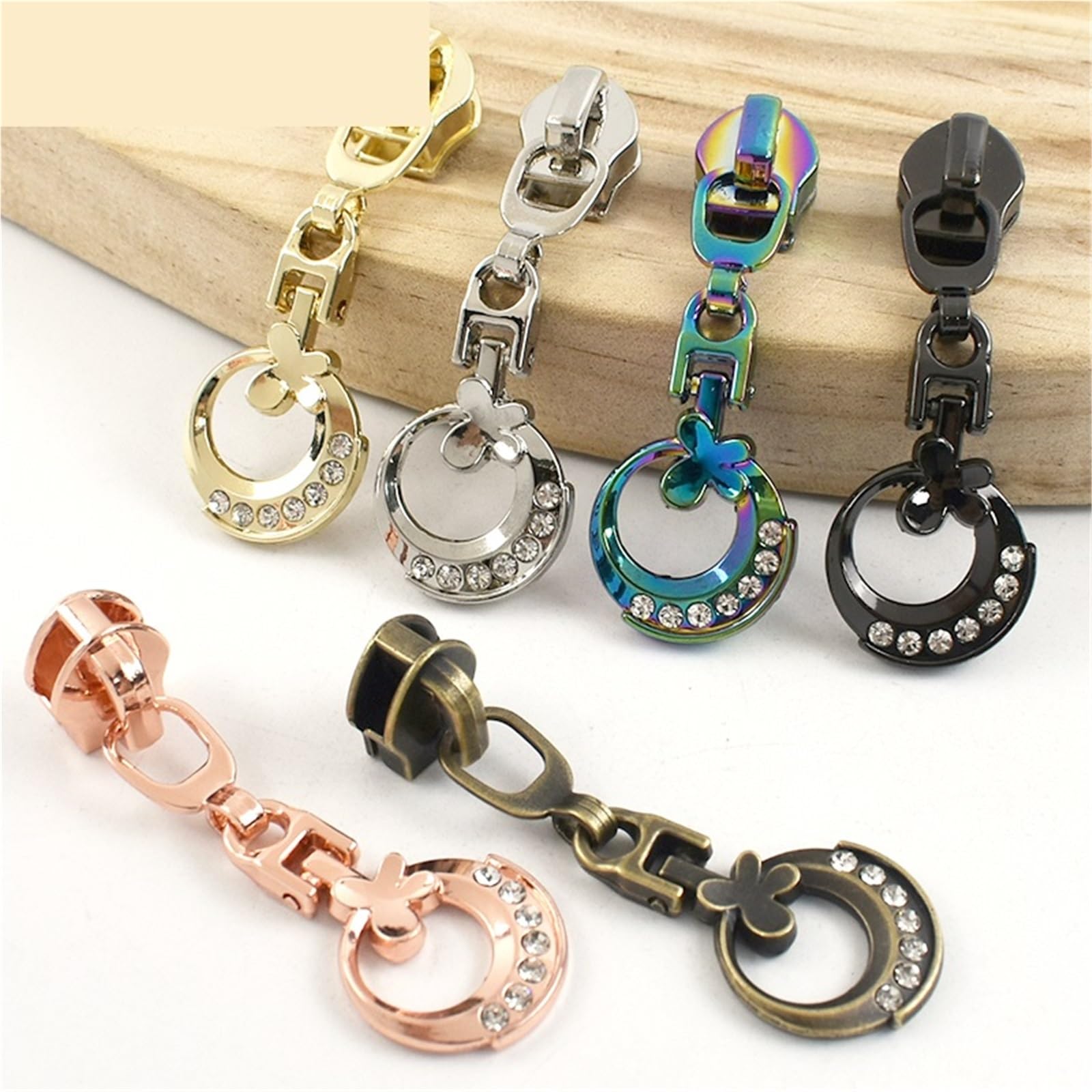 5–30 Stück 5# Nylon-Reißverschlussschieber for Taschen, Reißverschlüsse, Kleidung, Reißverschluss-Reparatur-Sets, DIY-Ersatz for Nähen für Jacken Nähen Mäntel(LightGold,30Pcs)