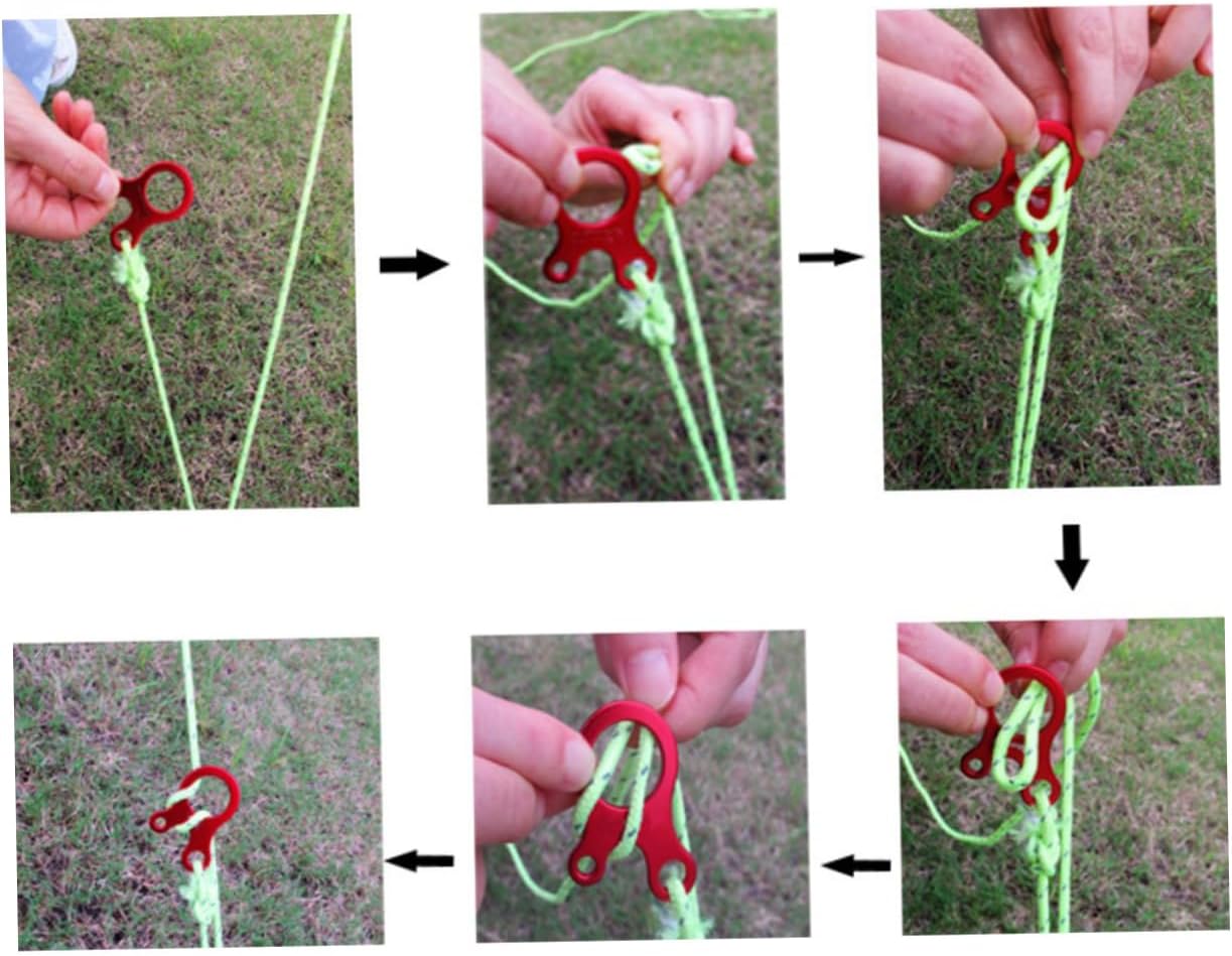 12pcs Quick Knotting Tool Cam Jam Cord Tighteners for Tent Hanging Rope Wind Rope Buckle Camping Supplies