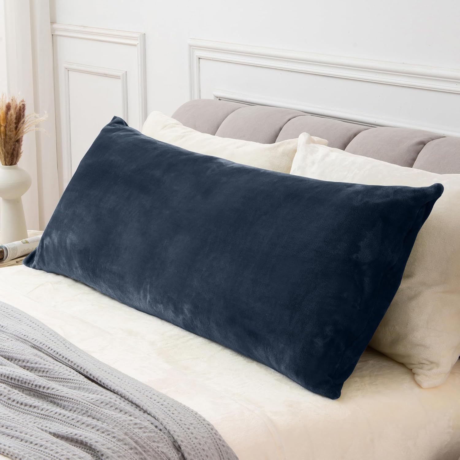 BEDELITE Body Pillow Cover with Zipper Closure, Super Soft