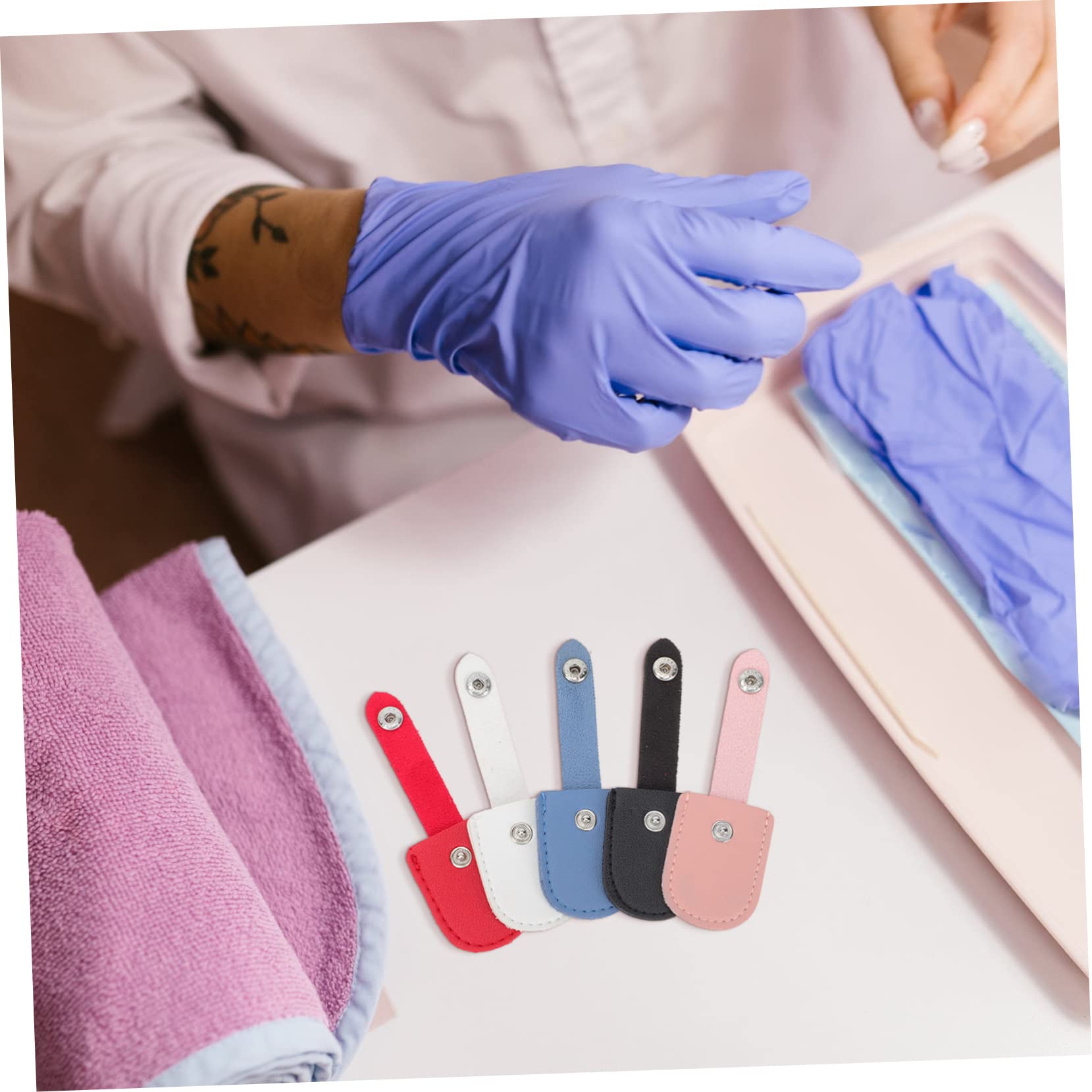 Didiseaon 3sets Practical Cuticle Scissor Bag Protective Cover Manicure Nipper Case Scissor Protector Nipper Container 5pcs*3