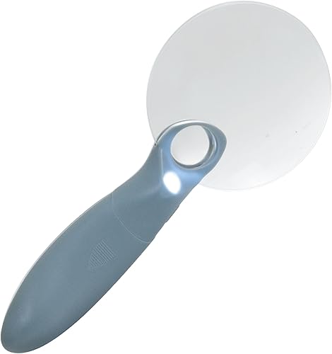 MG7613G Lupa asférica sin montura 3X/5X con LED Mango gris - Sin montura (3x/5x)