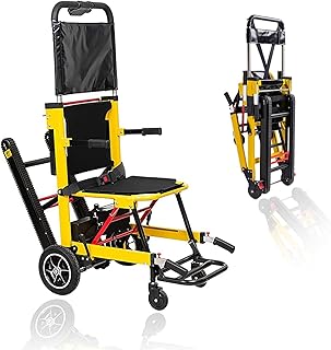 階段昇降機 車椅子6-in-1機能医療電動車椅子、階段昇降車椅子折りたたみ有人高齢者上下階段カート調整可能な歩行支援ユーティリティカート強力なパワー 1人で操作階段 を 登れる 車椅子歩行器 高齢者用 屋外 コンパクト
