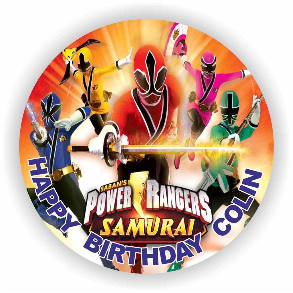 Birthday Bazaar Power Rangers Samurai Cake Topper : 7.5" Rice Paper