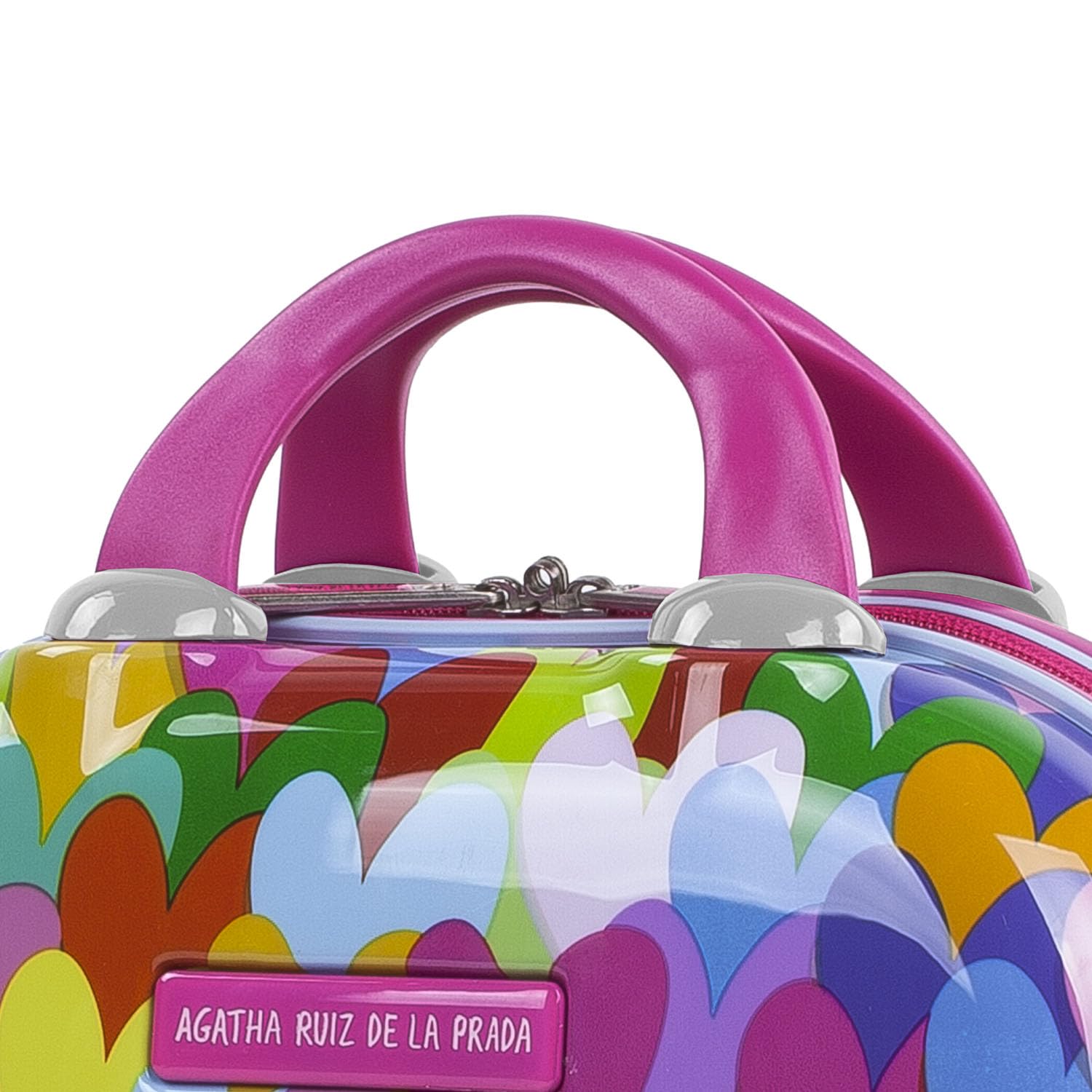Agatha Ruiz de la Prada - Kosmetikkoffer Hartschale Groß, Beautycase Damen, Trolley & Handgepäck Koffer: Beauty Case Hartschale, Kosmetik Koffer, Kosmetiktasche Groß - Ideal für Reisen!, Fuchsia