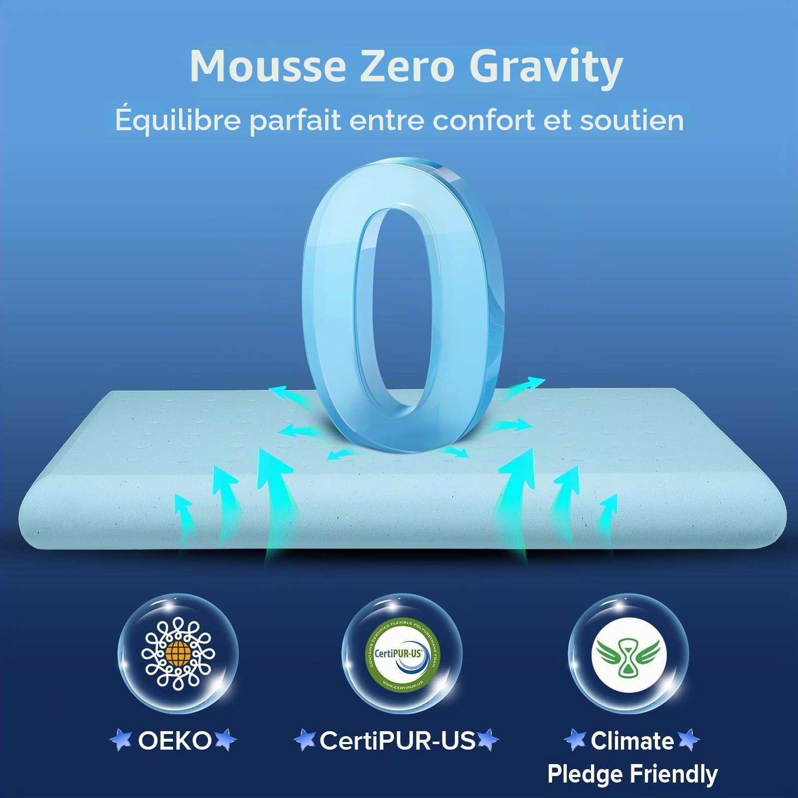 SUPA MODERN Oreiller ultra mince pour dormir sur le ventre 40x60 cm - Oreiller plat pour dormir, oreiller orthopédique plat et rafraîchissant de 5,7 cm de hauteur - Oreiller en mousse à mémoire de