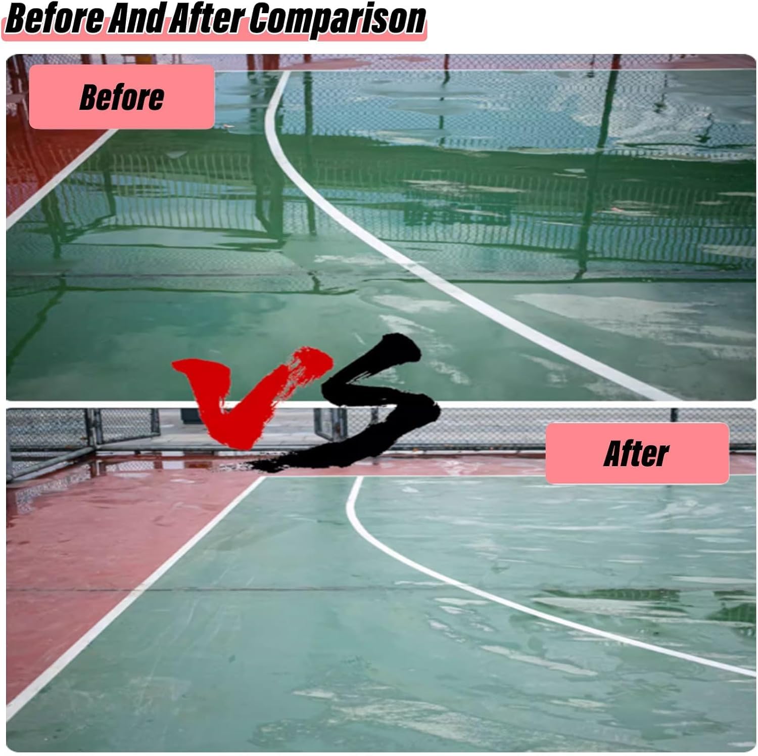Escobilla de goma para cancha de tenis con ruedas, secador de rodillos de 33.9 pulgadas para cancha de pickleball en suelo de baldosas de concreto, removedor de agua resistente