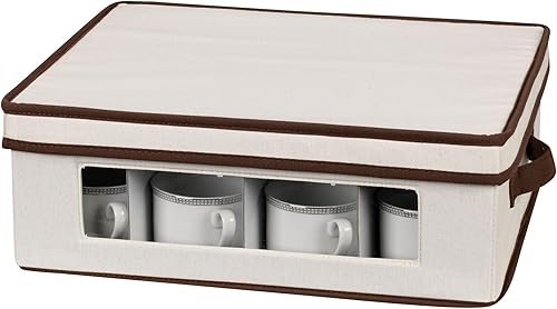 Vista 66 de Household Essentials baúl de almacenamiento de vajilla para platillos