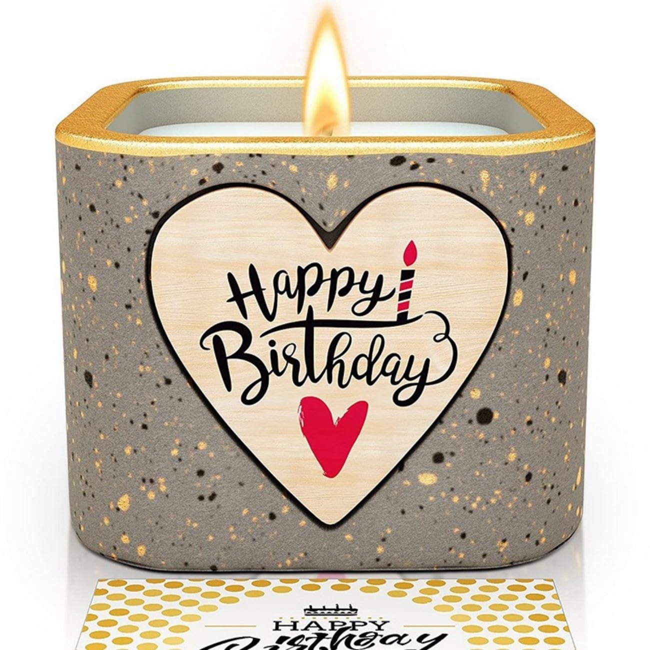 Photo 1 of DIY Happy Birthday Candle - Best 2026 Birthday, Anniversary, Father’s Day & Valentine’s Day Gift for Women, Men, Mom, Dad, Sister, Teacher, Friends- French Vanilla Scented Soy Wax Funny Candle (7 oz)