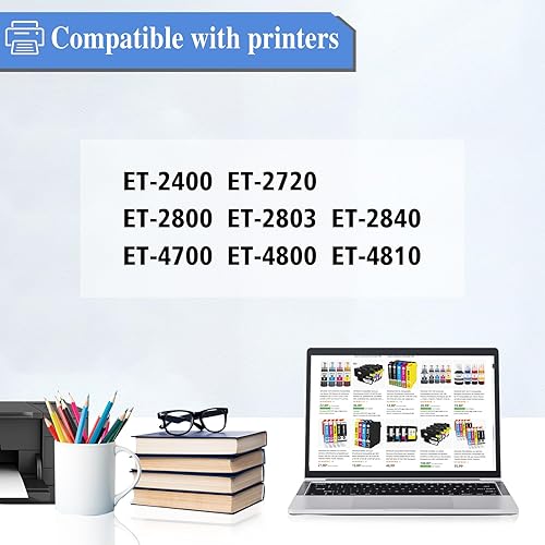 Miniatura 2 de Tinta 522 T522 compatible con botellas de tinta de repuesto Epson 522 T522, funciona con impresoras EcoTank ET-2400 ET-2720 ET-2800 ET-2803 ET-2840