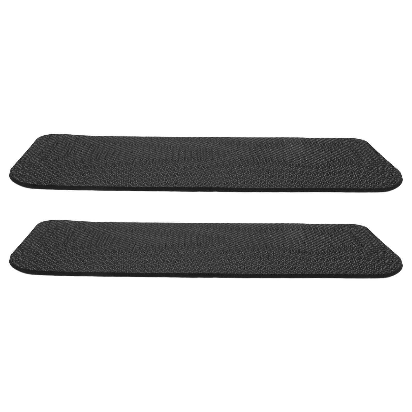 ORFOFE Alfombrillas Antideslizantes para Máquinas de Ejercicio 2 Piezas, Colchonetas Amortiguadoras 28x70x0.8 Cm Negras para Cinta de Correr y Bicicleta Estática, Absorción de