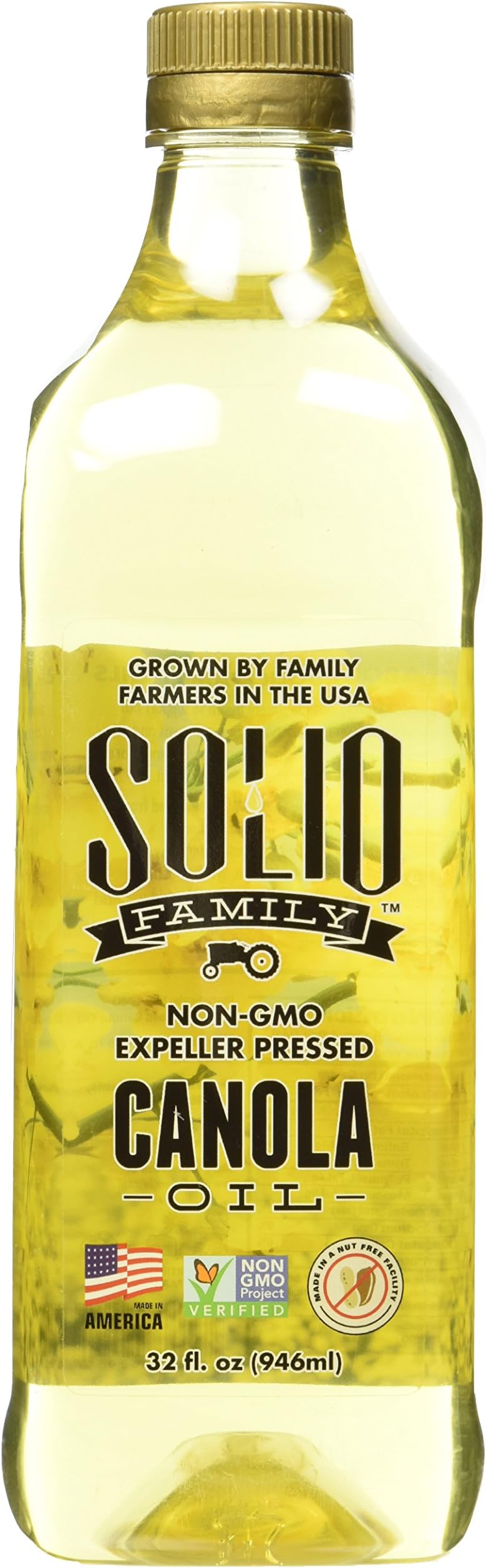 Solio Family Non-GMO Expeller Pressed Canola Oil, 32 Ounce