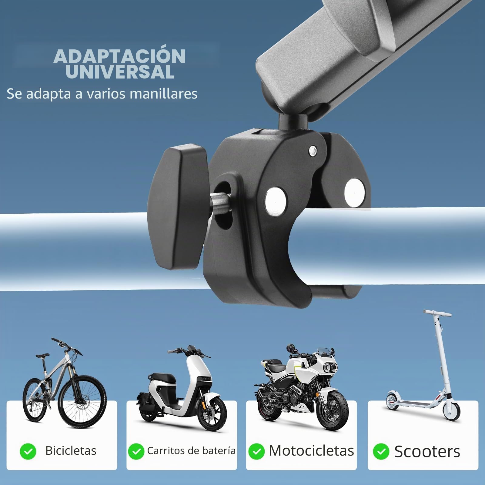 BRDRC - Soporte de bicicleta para 3 cámaras de bolsillo, para moto y mango de aluminio para Insta360 X3 X2 Ace Pro, para DJI Osmo Pocket 3 2 Mobile 6 4 Action 4 3, para GoPro Hero 12 11 10 9 8
