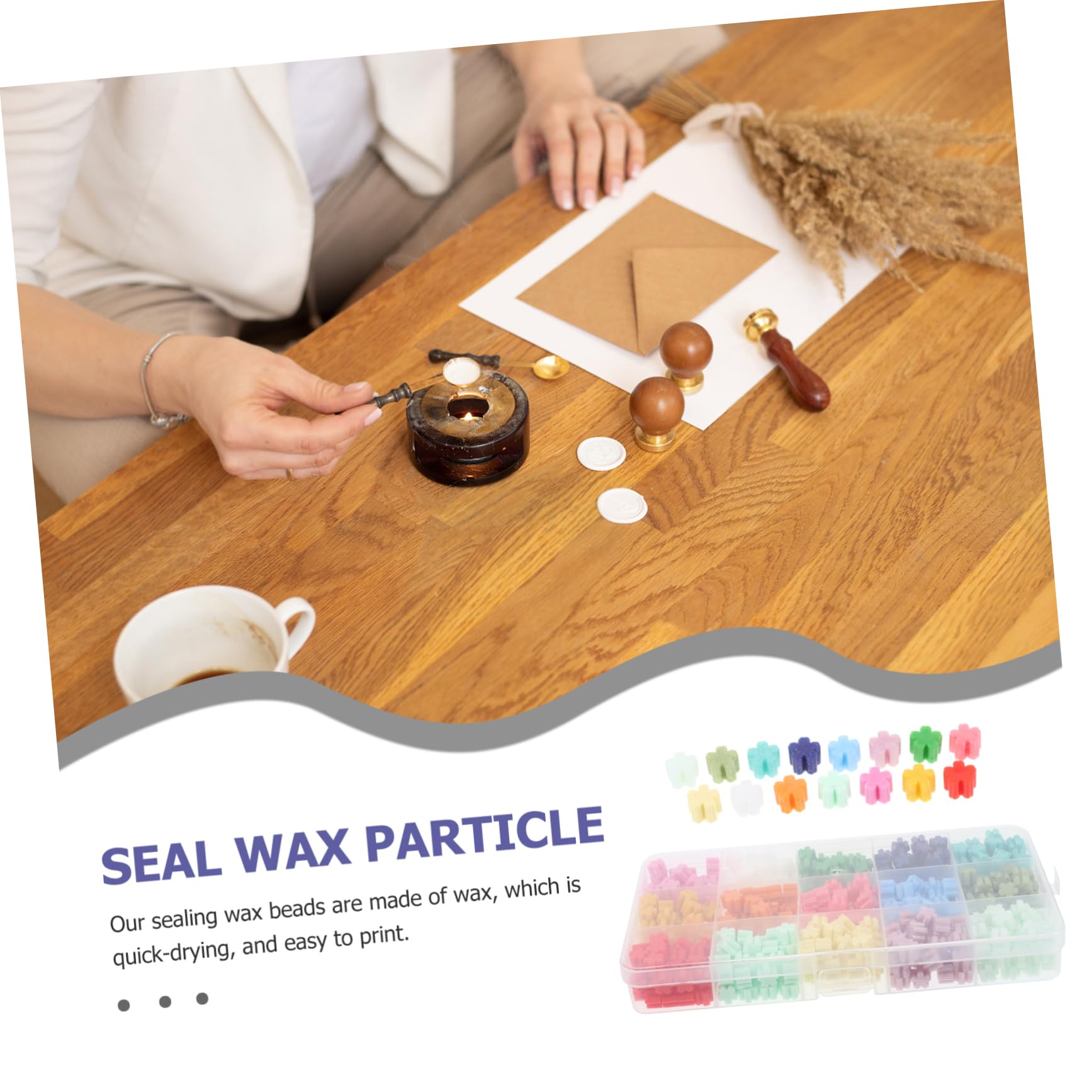 NUOBESTY 5 Boxen Retro Sealing Wax Beads Achteckige Wachssiegelperlen für Diy Farben Schnelltrocknend und Einfach zu Verwenden für Einladungen und