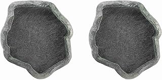 2 Pieces Reptile Rock Feeding Bowl, Lizard Water Bowl, Resin Drinking Bowl, Vivarium Food Water Bowl, Bowl for Turtle, Lizard, Lguana, Snake, Green, S product image