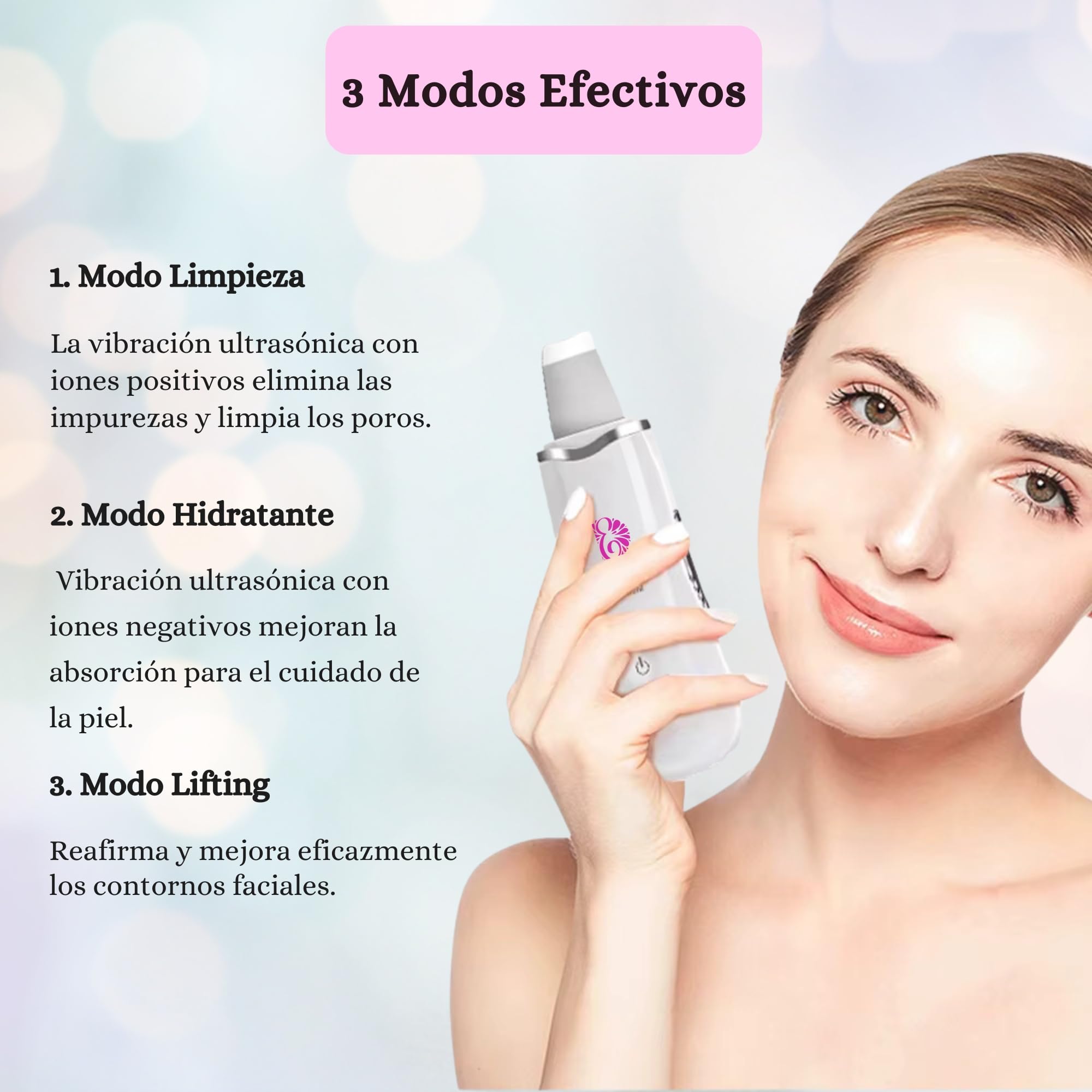 Ultradźwiękowy peeling do twarzy z 3 trybami, szpatułka do oczyszczania twarzy, peeling do twarzy, lifting twarzy, debugger do skóry, zestaw 7 narzędzi do usuwania zaskórników i czarnych kropek w