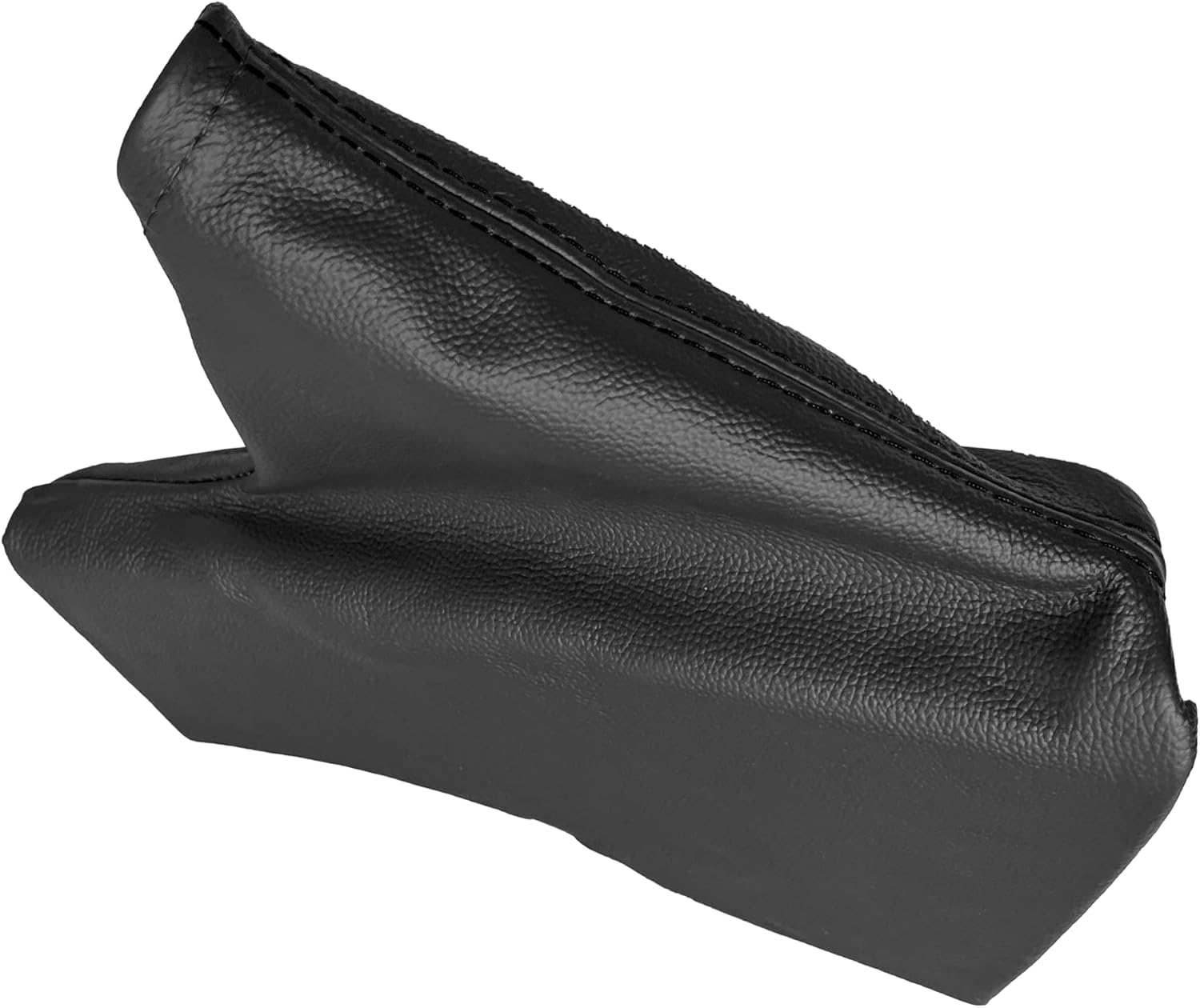Genuine Leather Manual/Automatic Handbrake Boot Cover Compatible with Subaru BRZ Scion FR-S Toyota GT 86 2012 2013 2014 2015 2016 2017 (Made in USA) (Black Stitching)