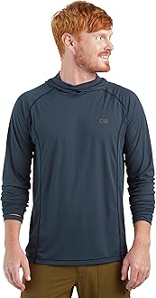 Outdoor Research Men’s Echo Hoodie - Lightweight UPF 15 Sun Shirt, Moisture-Wicking, Odor Control, Breathable