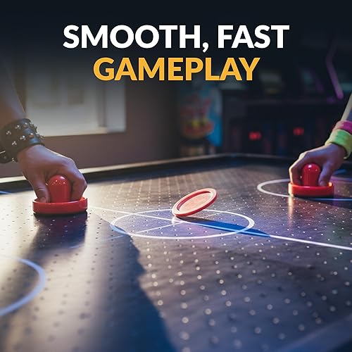 Miniatura 7 de Hathaway Juego de hockey de aire delantero de 3 pulgadas y disco de 2.5 pulgadas, rojo