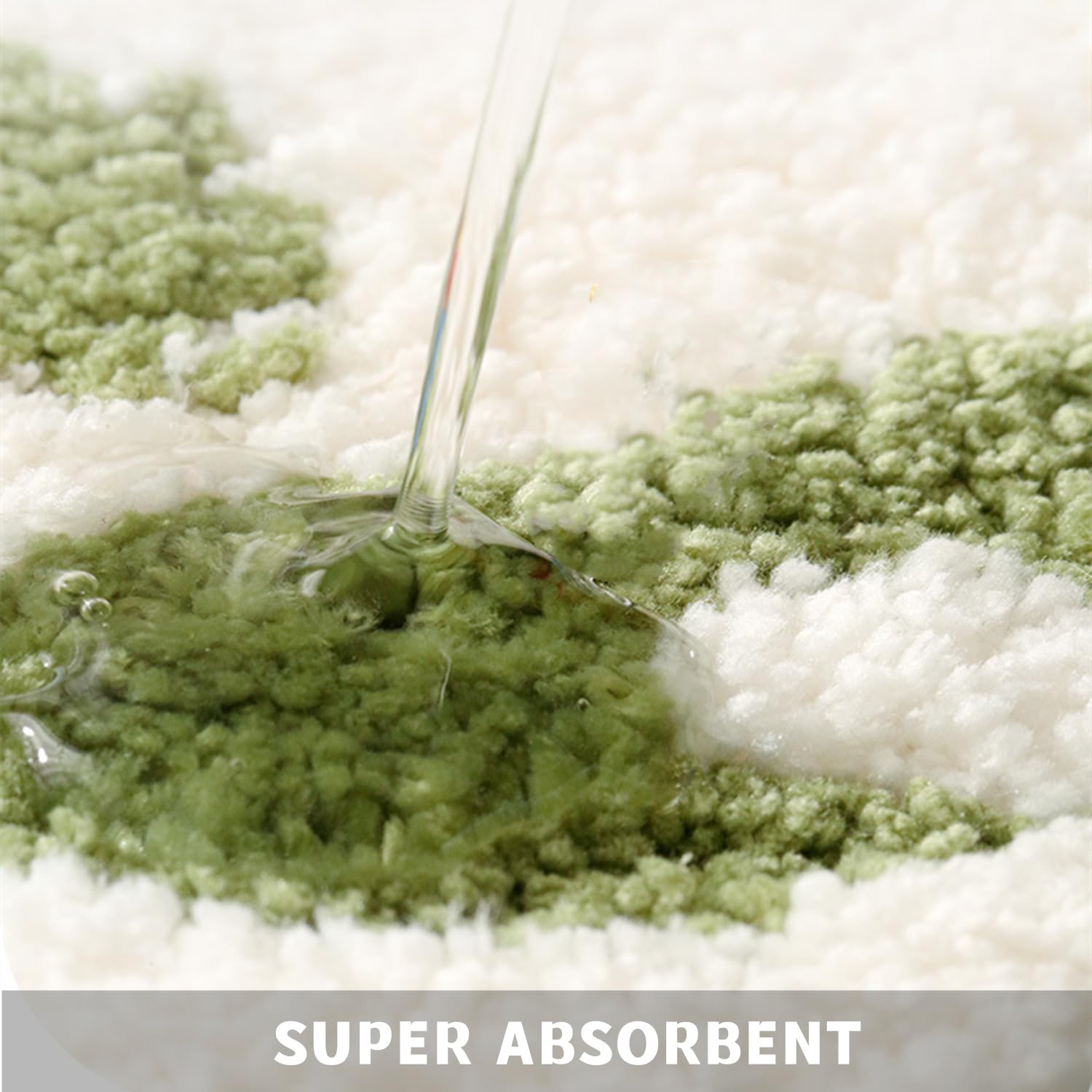 Trlyane Non-slip Bathroom Rugs, 50x80cm Flower Bath Mat, Super Absorbent, Machine Washable, Soft Shower Mat - Image 4