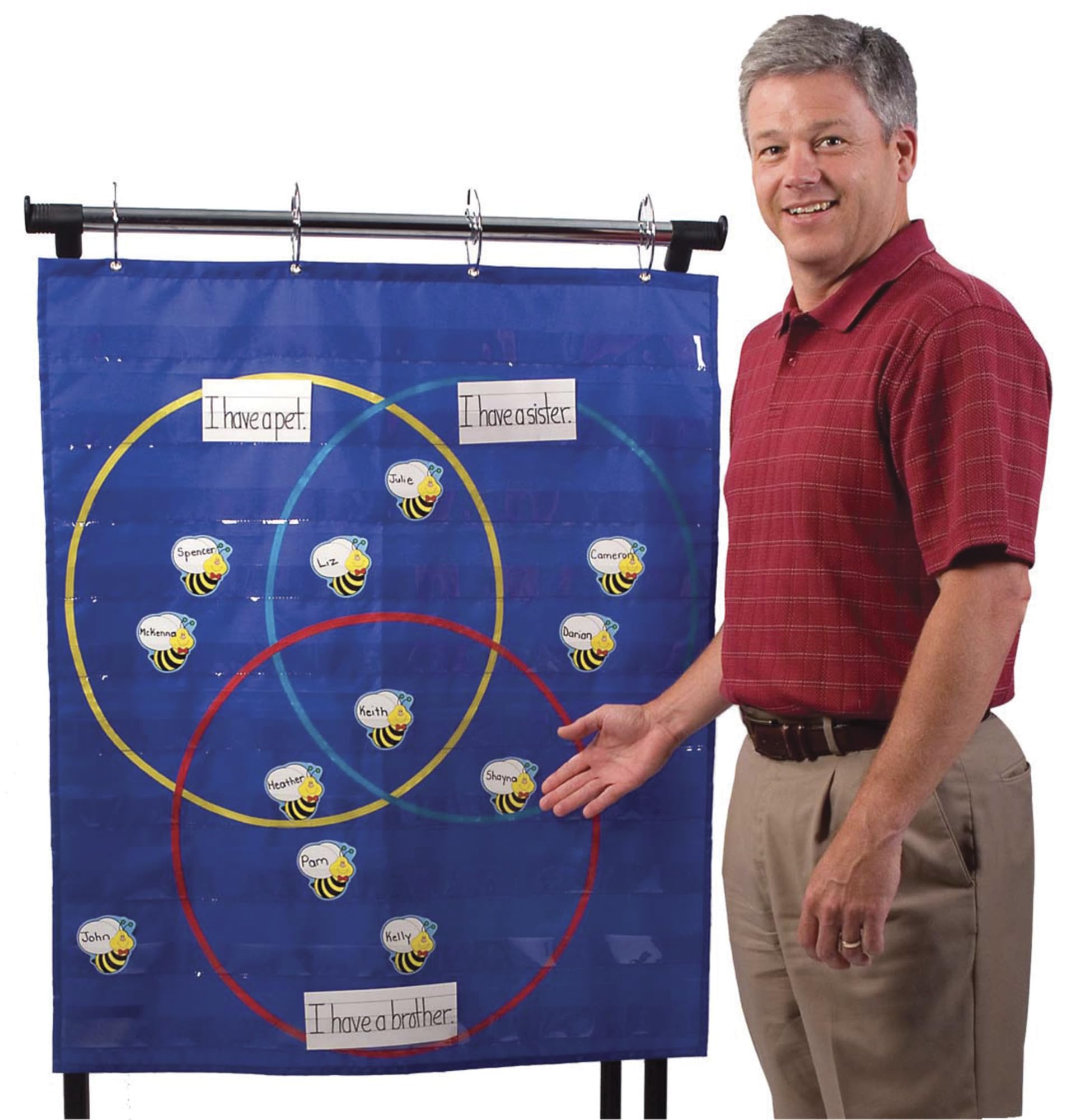 Pacon Adjustable Chart Stand, 48 to 78 x 42 to 77 Inches, Chrome/Black - Image 2