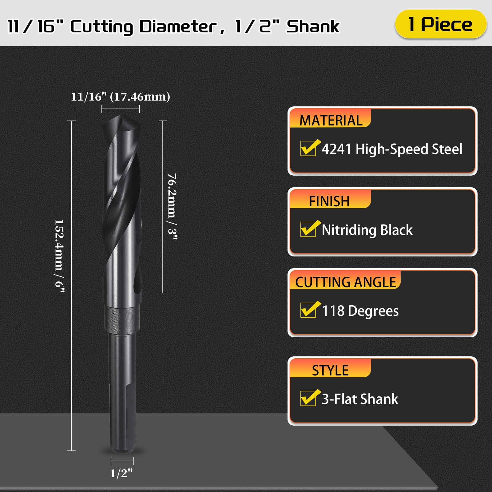 CoCud Drill Bit, 11/16" Cutting Diameter (17.46mm) - Image 2