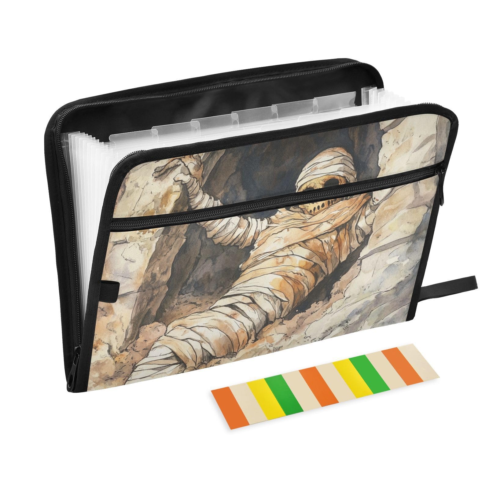 Mummy Cave Expandable File Folders A4 Size Accordian File Folder with Pockets Size Expanding File Legal Size Expandable for Leg School