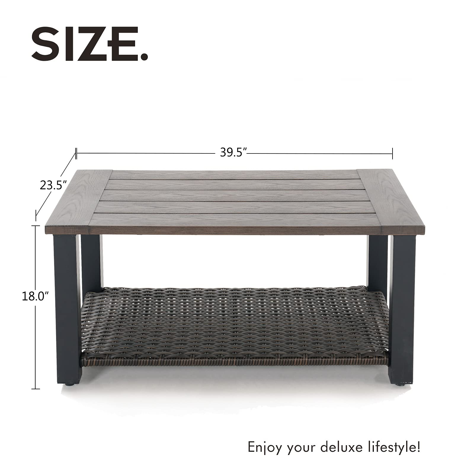 Buy Grand Patio Outdoor Coffee Table 40 in Patio Steel Side Table