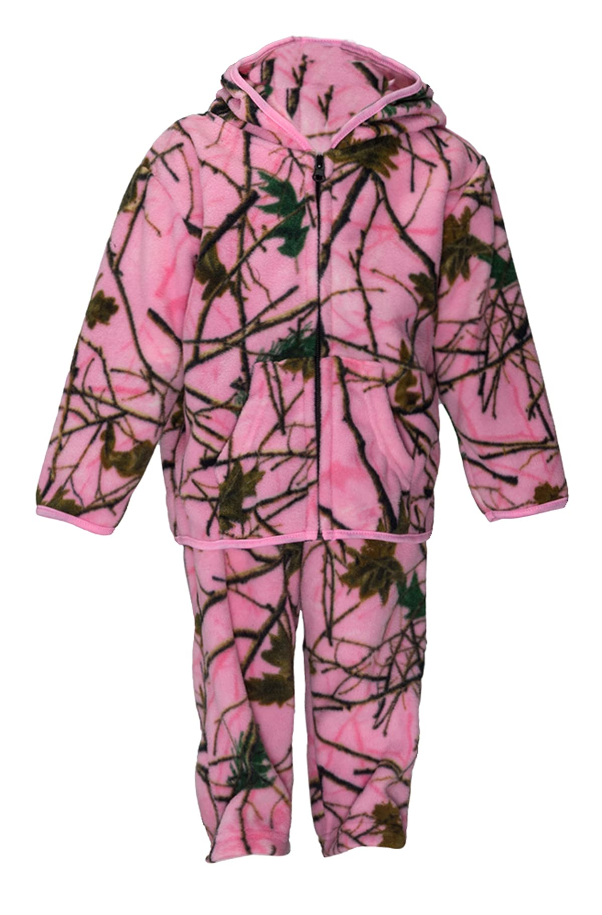 TrailCrest Kleinkind Blaze/Camo Fleece Hoodie & Hose 2-teiliges Outfit