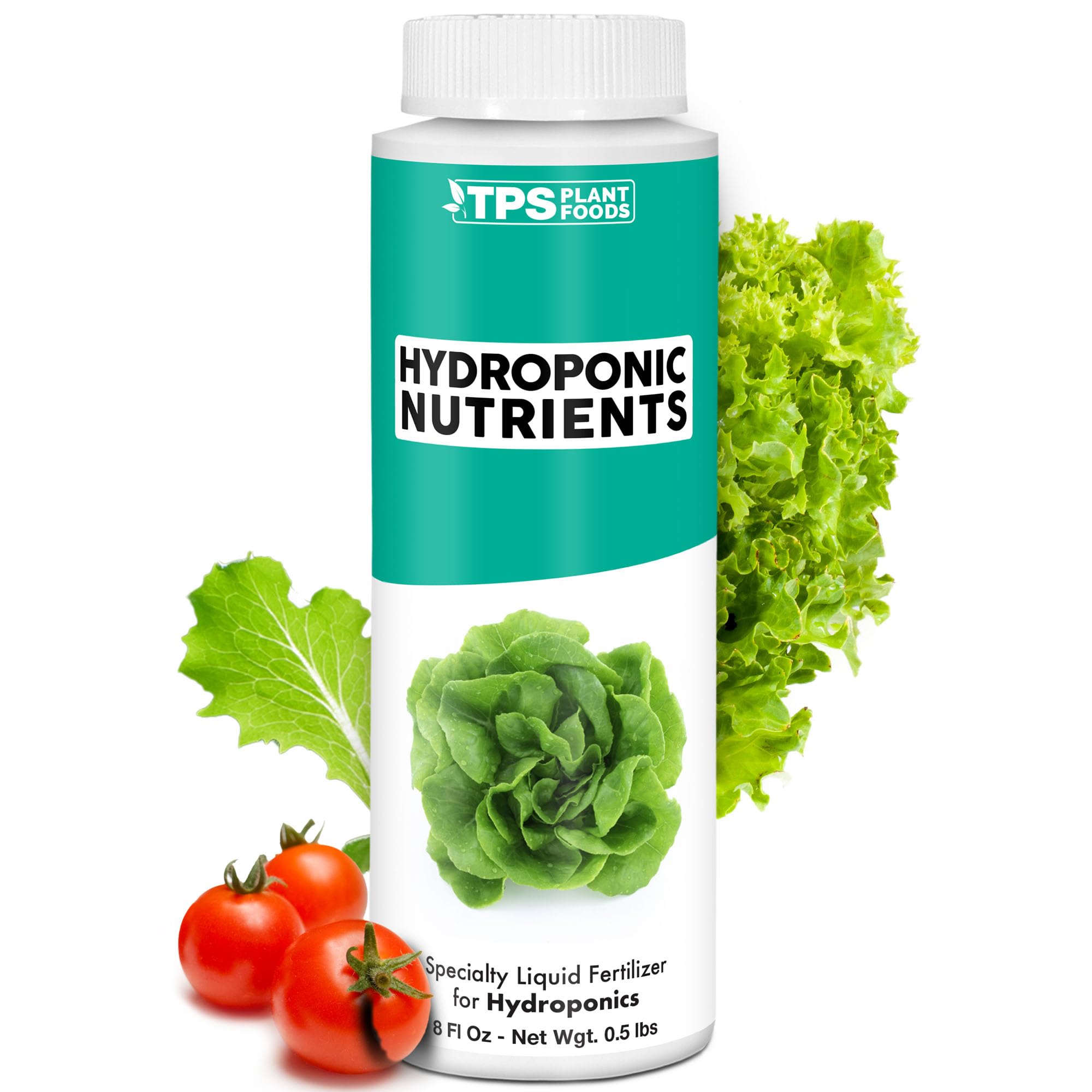 Hydroponic Nutrients for Edible Plants, One Part Complete Liquid Plant Food for Hydroponic Systems, 8 oz (250mL)