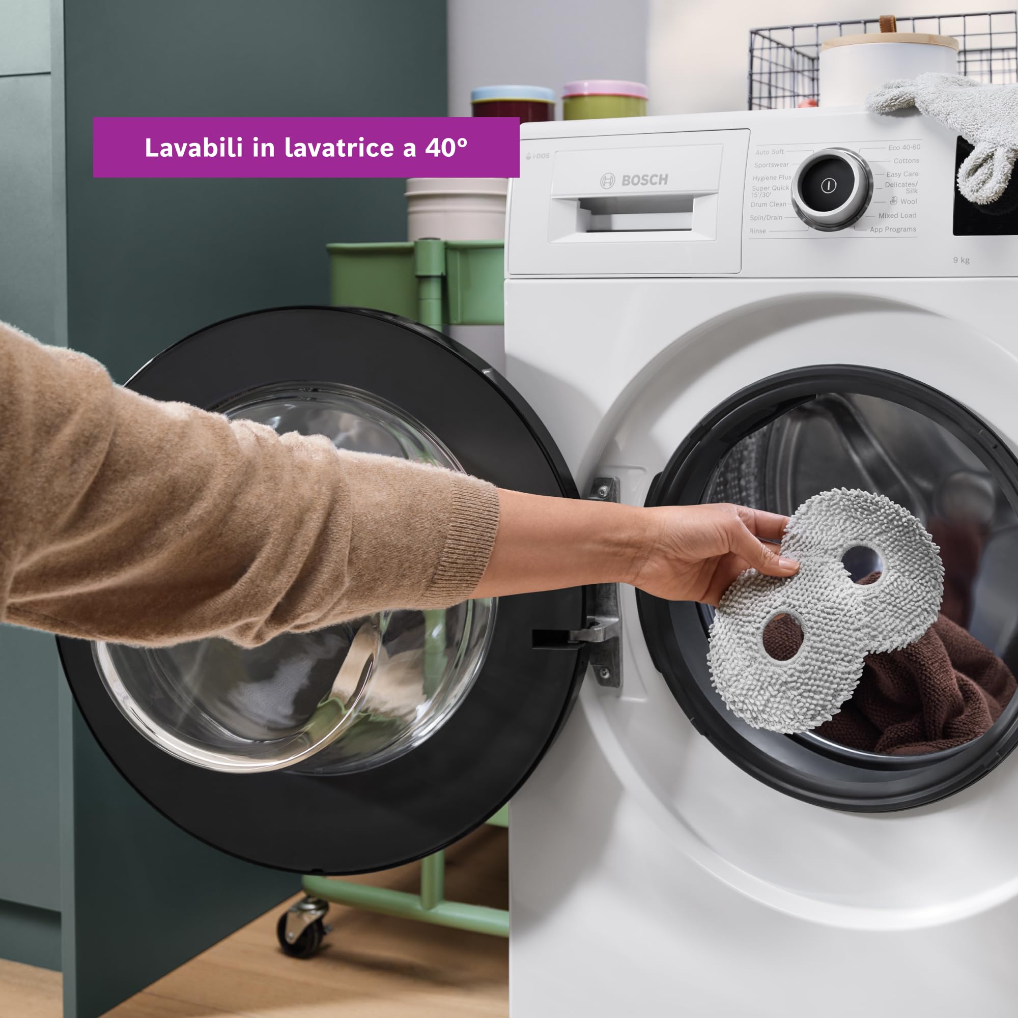 Bosch Panni Rotanti BHZRMP3, Compatibile con i Robot Aspirapolvere e Lavapavimenti Spotless Max e Spotless Max Cam, Potente Pulizia su Tutti i Tipi di Pavimenti Duri