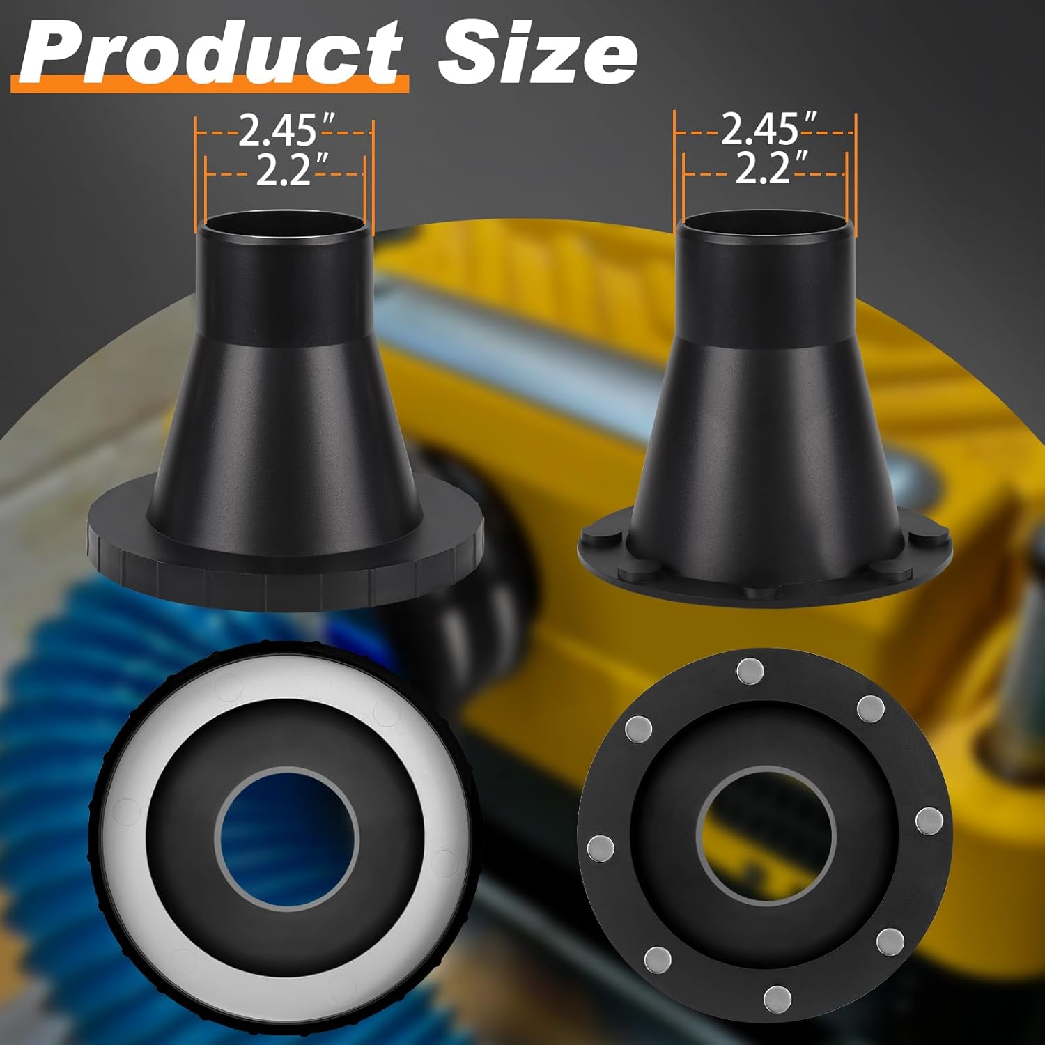 4" to 2.5" Magnetic Dust Collection Fittings for Woodwork Shop Vacuums Hose,One-to-Multi Magnetic Dust Collector System w/1PK Mag Port Connector+3Set 2.5" Couplers,Magnetic Dust Collection Starter Kit