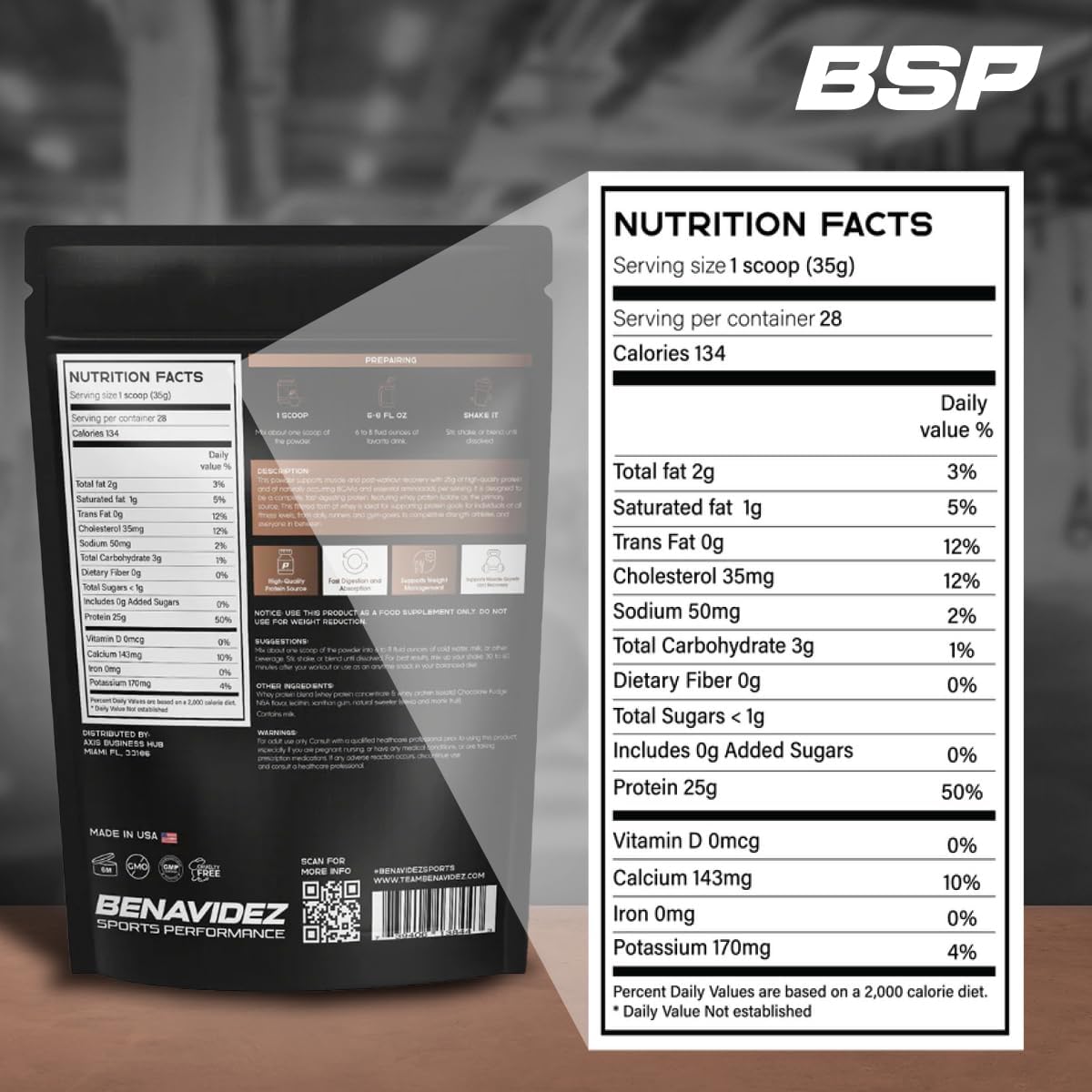 Benavidez Premium Whey Protein Powder – 25g Protein Per Serving, Grass-Fed Whey Isolate & Concentrate, Fast-Digesting, Muscle Recovery, No Artificial Sweeteners, Keto & Gluten-Free