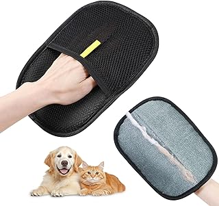 toothank Pet Hair Remover Glove, 1 Piece, Antistatic Fur Magnet for Sofa, Clothes & Car, Reusable, Washable, Double-Sided