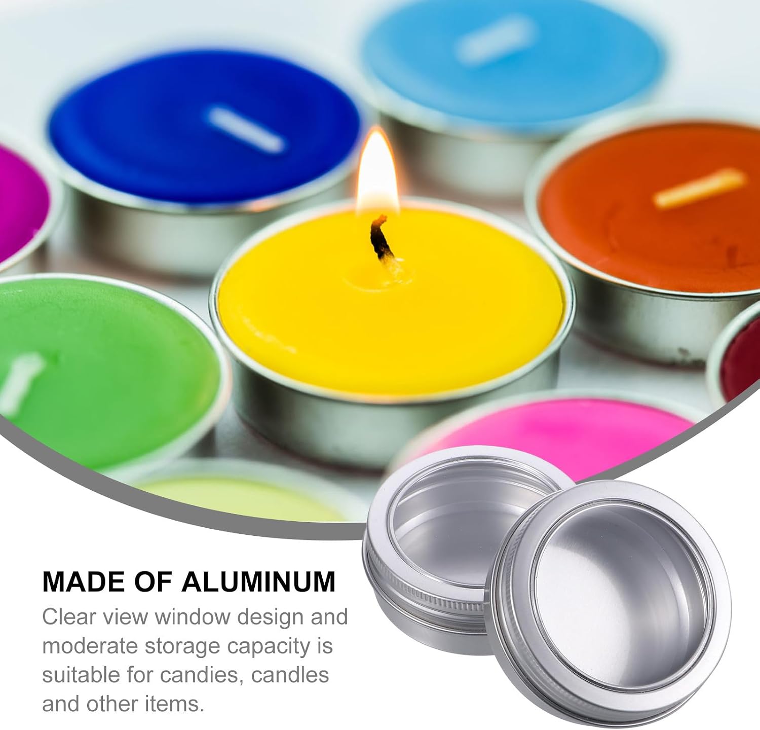 12pcs 60ml round Aluminum Cosmetic Jars with Smooth Surface and Screw Lids, Sturdy Tin Containers for Crafts Making and Storage of Jewelry and Small Items