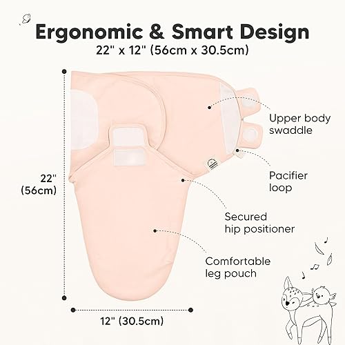 Miniatura 2 de Paquete de 3 mantas orgánicas para dormir para bebé, para recién nacido, envolturas ergonómicas para bebés de 0 a 3 meses, sacos para dormir,