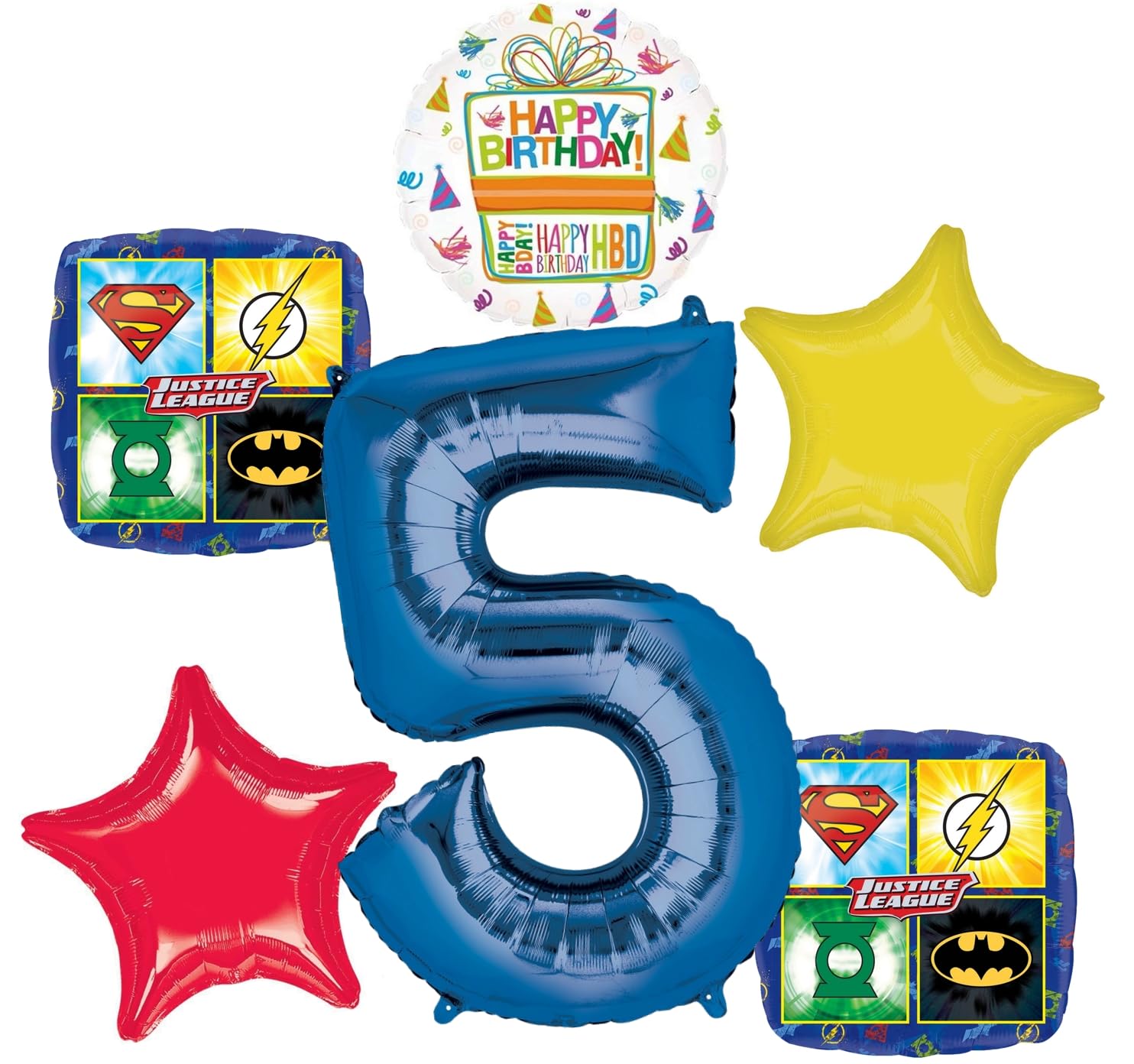Justice League 5th Birthday Party Supplies Balloon Bouquet Decorations