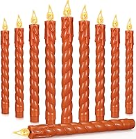 Vista 9 de CHENGU 12 velas LED cónicas sin llama, sin llama, velas de cena sin goteo para el día de Acción de Gracias, bodas, iglesia, Hanukkah, Navidad, Verde