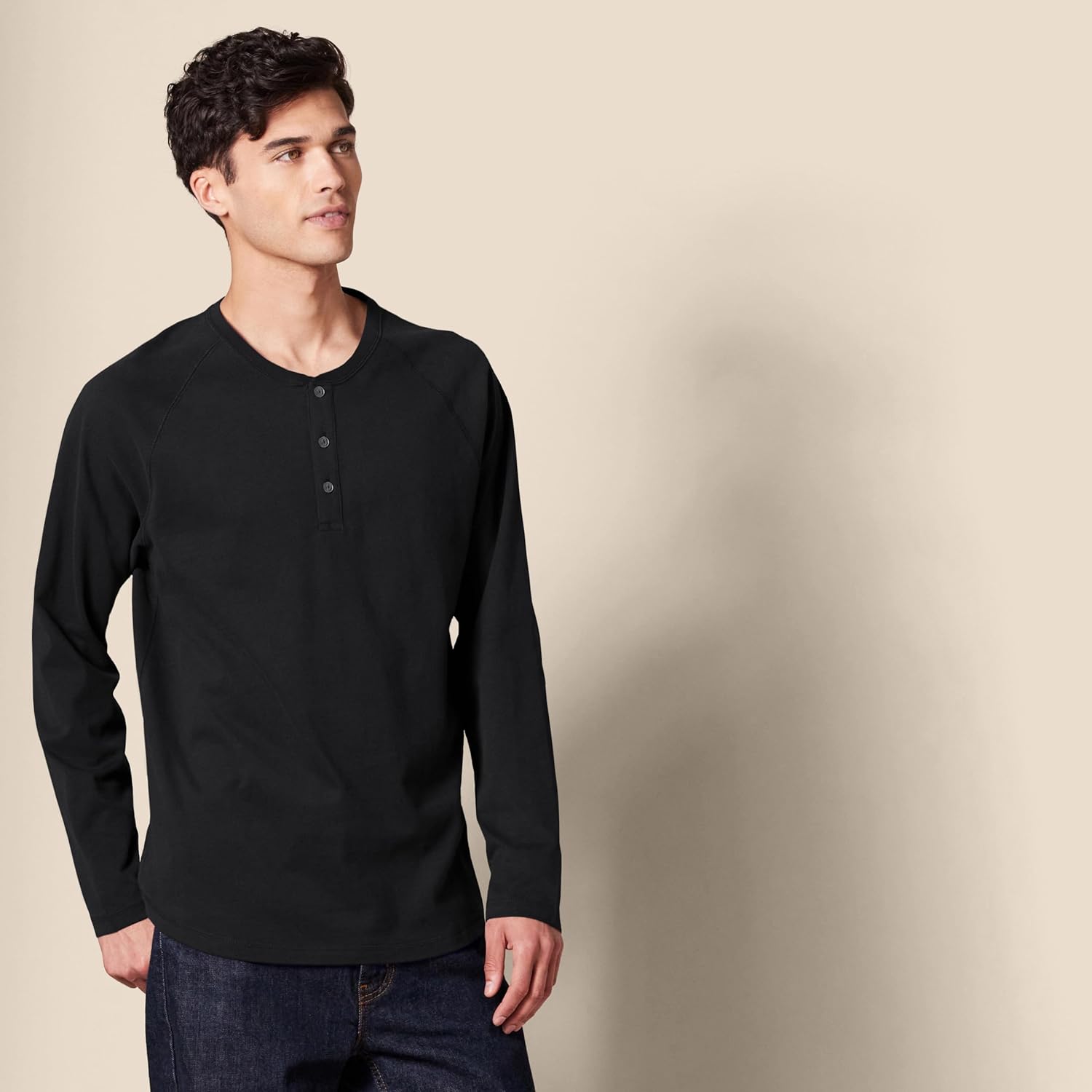 Amazon Essentials Long Sleeve Shirt for Men, Regular-Fit Henley, Available in Big & Tall - Image 3
