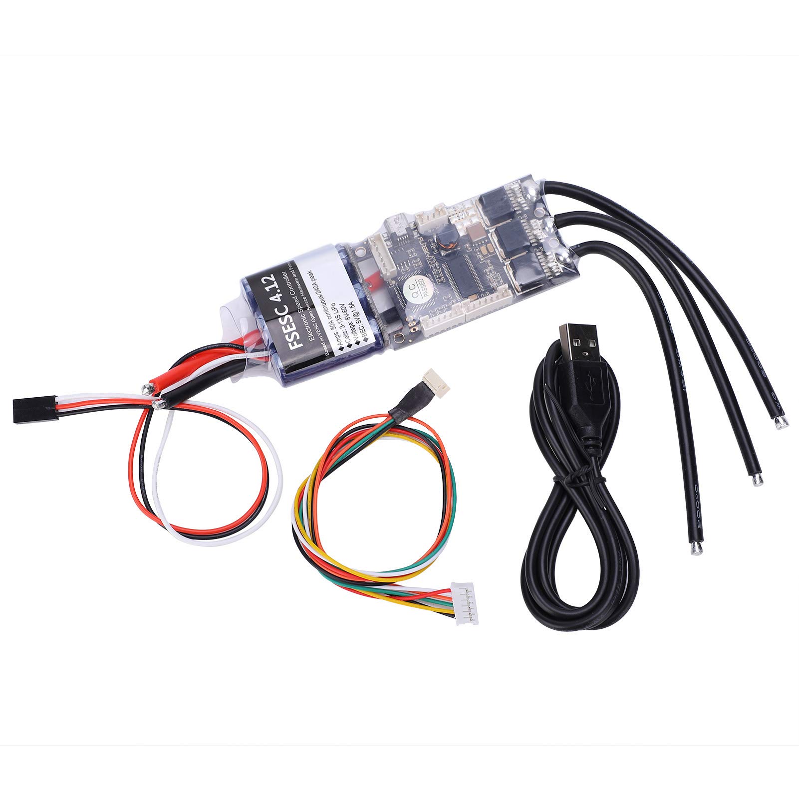 Flipsky ESC V4.12 50A High Current Electronic Speed Control for DIY Skateboard Conversion, Compatible with VESC Software, Smooth Start and Electric Brake