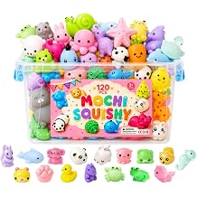 120 Pack Mochi Squishy Toys, Kawaii Mini Squishies Bulk Party Favors for Kids 8-12, Sensory Fidget Toys, Classroom Treasure Box Prizes, Goodie Bag Stuffers, Birthday Gifts
