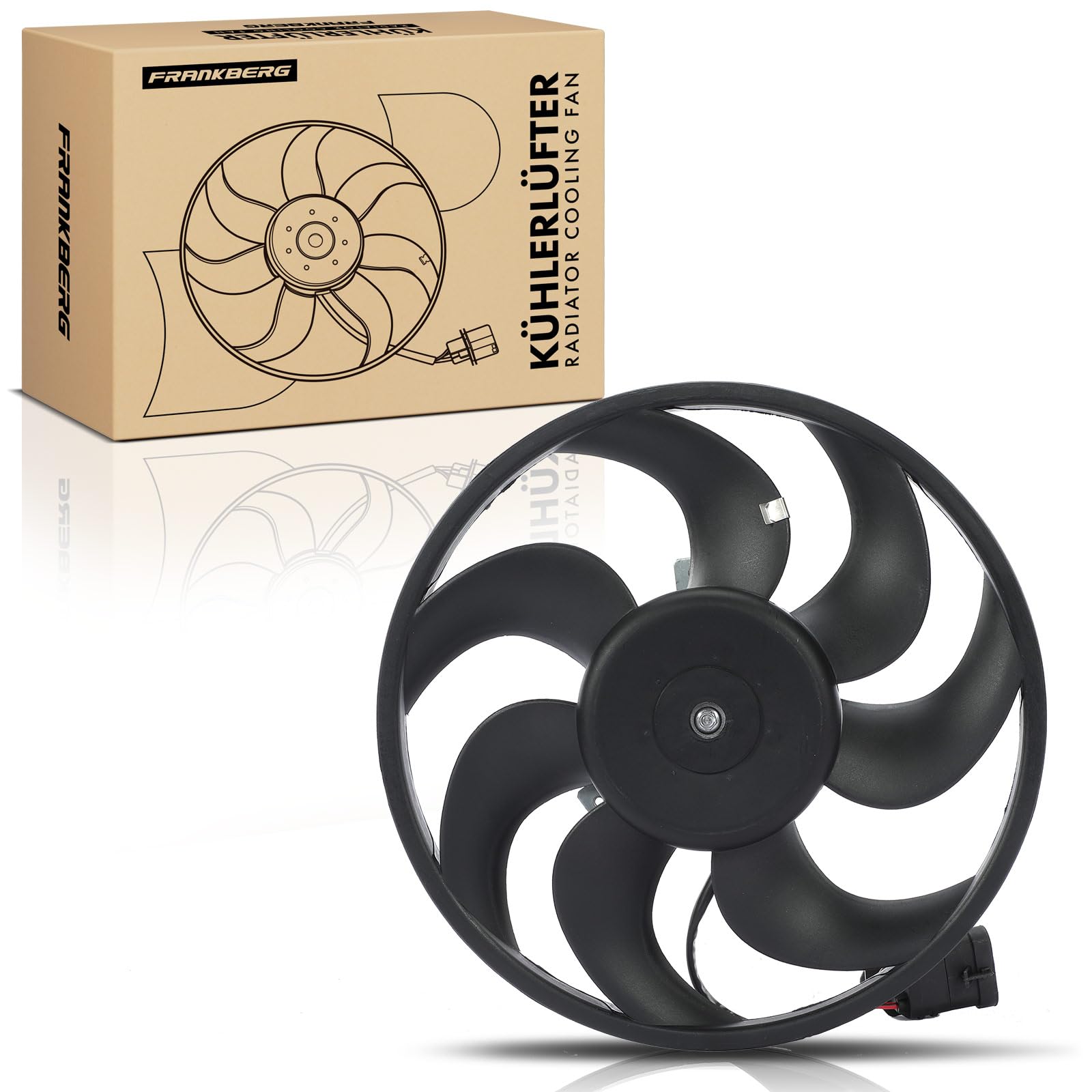 Frankberg Kühlerlüfter Ventilator Motorkühlung Kompatibel mit Astra H A04 1.2L 2005-2010 Astra H L48 1.6L-2.0L 2004-2014 Zafira B A05 1.6L-2.2L 2005-2015 Replace# 13147279