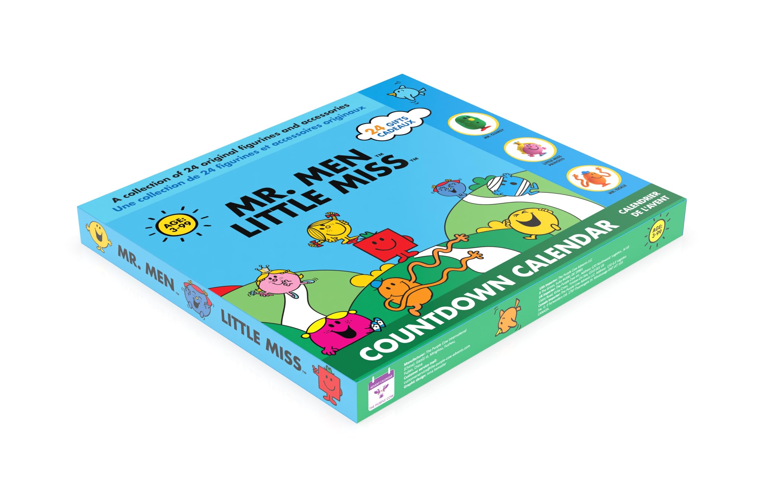 The original Mr. Men & Little Miss countdown Calendar 2024 Collectible Cartoon Toys for Boys and Girls, 12 Figurines + 12 COOL gifts! Ages 3+ 24 Pieces